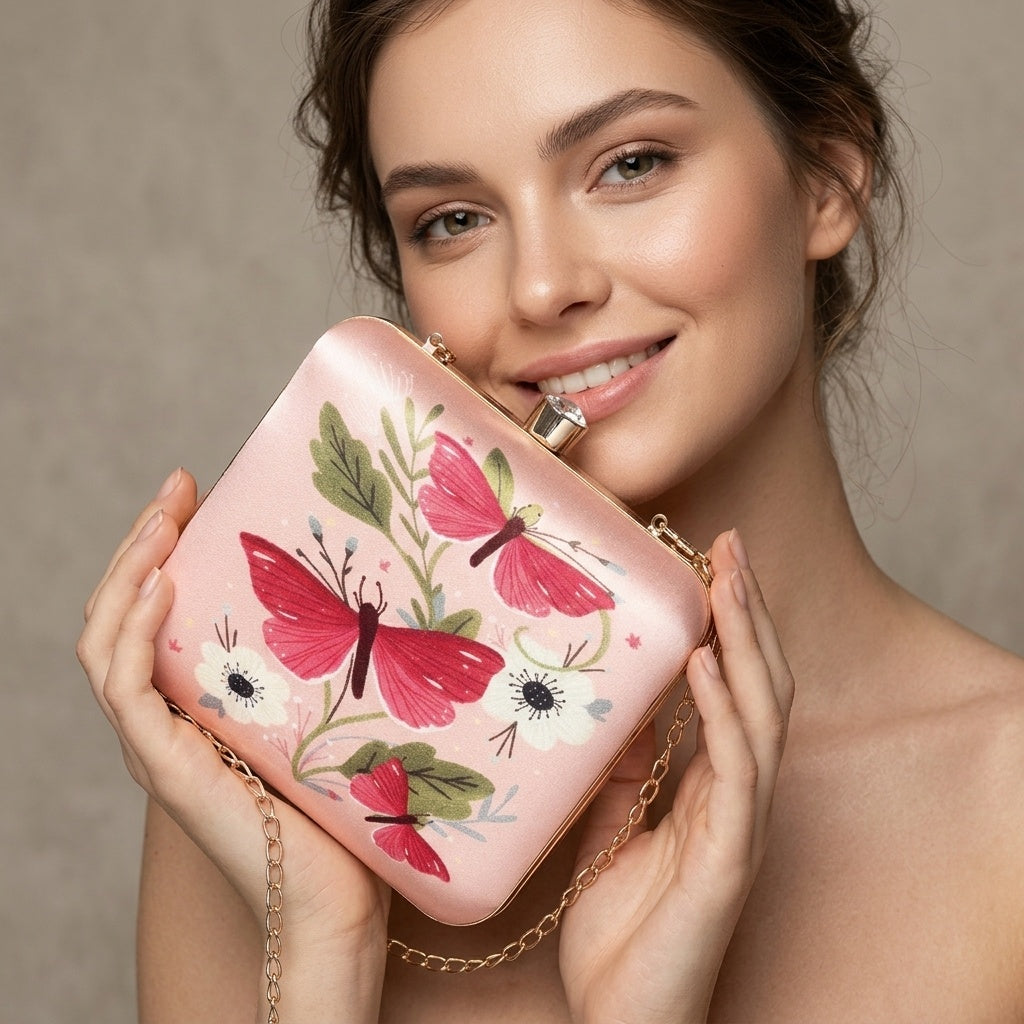 Swisni Premium Printed Clutch Bag for Women | Ethnic Evening Purse | Party Handbag | SWIS-402