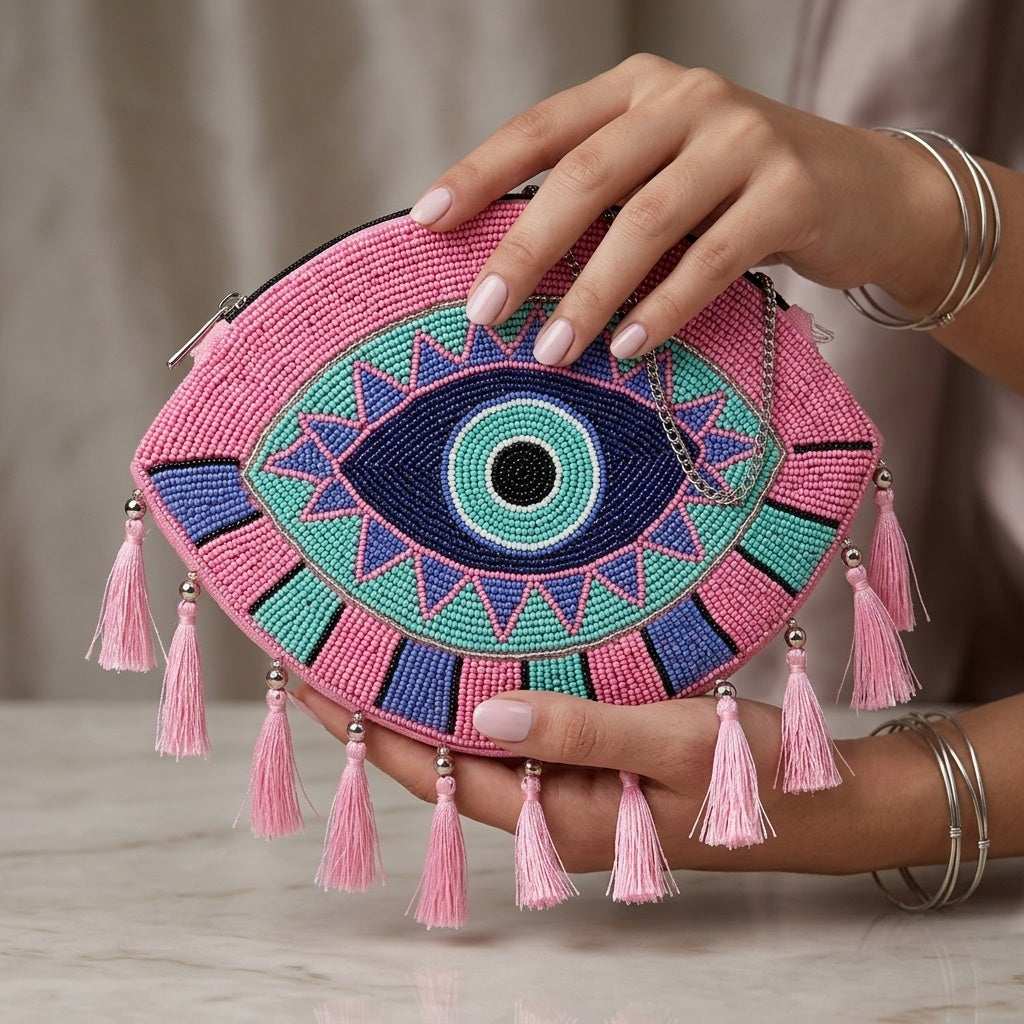 Juhi Pink — Canvas Banjara Boho Bag