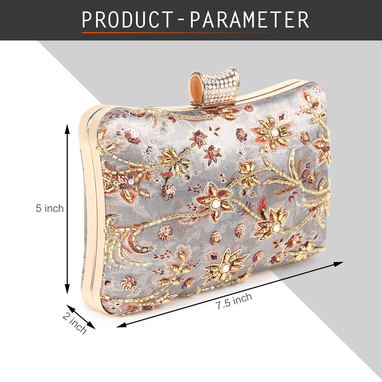 Swisni Embroidered Clutches - SWIS-404 - Detail View 2