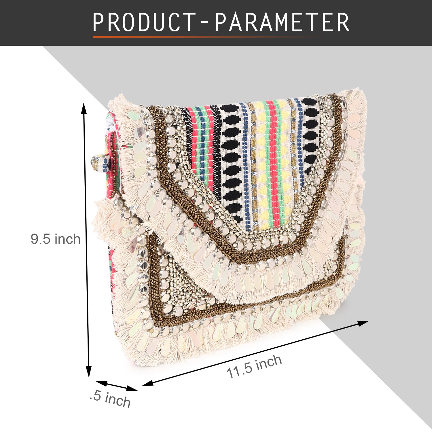 Swisni Banjara Boho Bag - SWIS-410 - Detail View 2