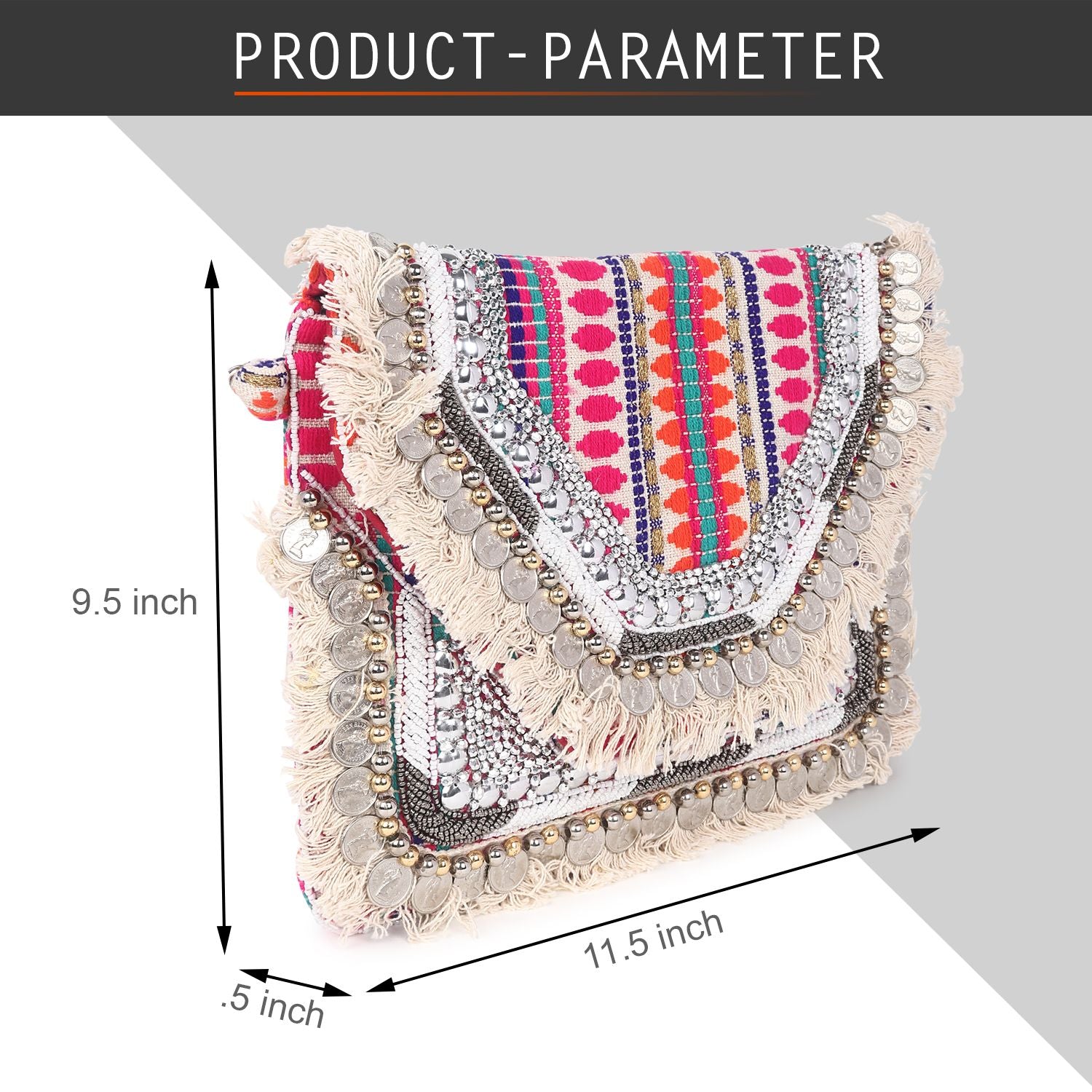 Swisni Banjara Boho Bag - SWIS-411 - Detail View 2