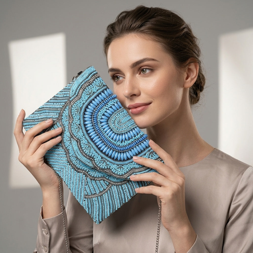 Amisha Blue — Canvas Banjara Boho Bag