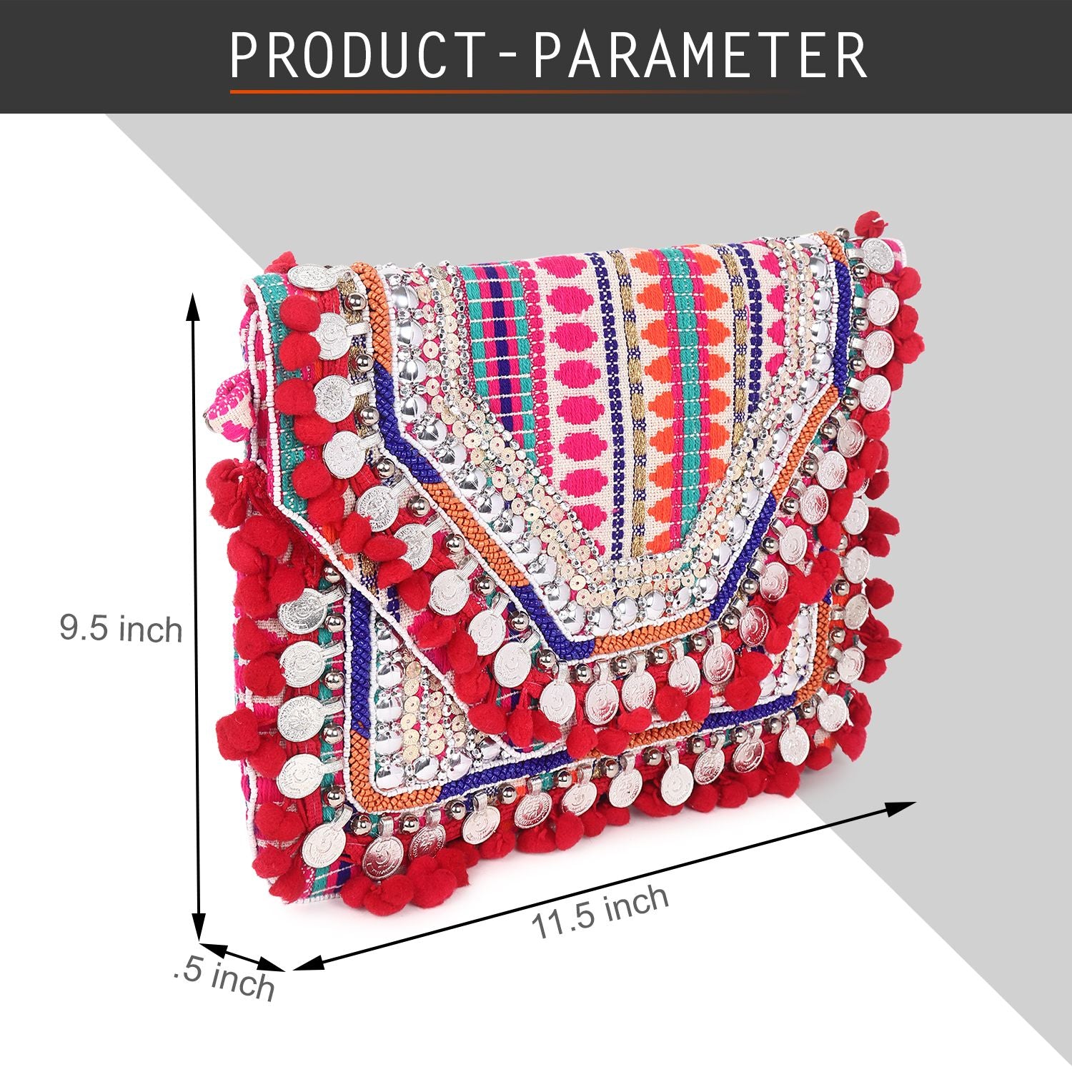 Swisni Banjara Boho Bag - SWIS-413 - Detail View 2