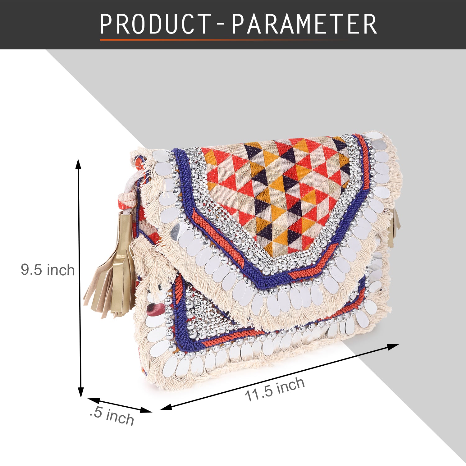 Swisni Banjara Boho Bag - SWIS-414 - Detail View 2