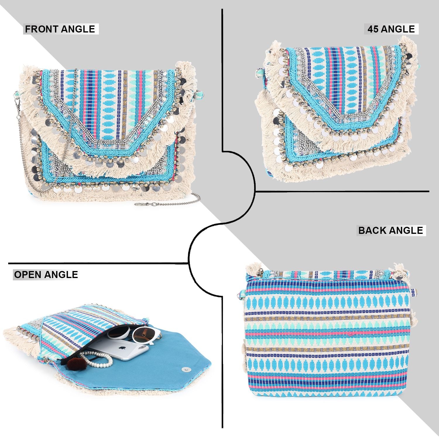 Swisni Banjara Boho Bag - SWIS-415 - Creative View