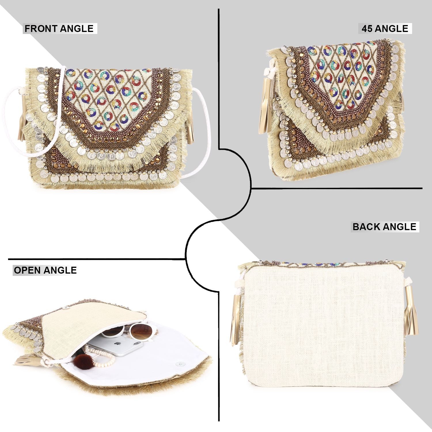 Swisni Banjara Boho Bag - SWIS-417 - Creative View
