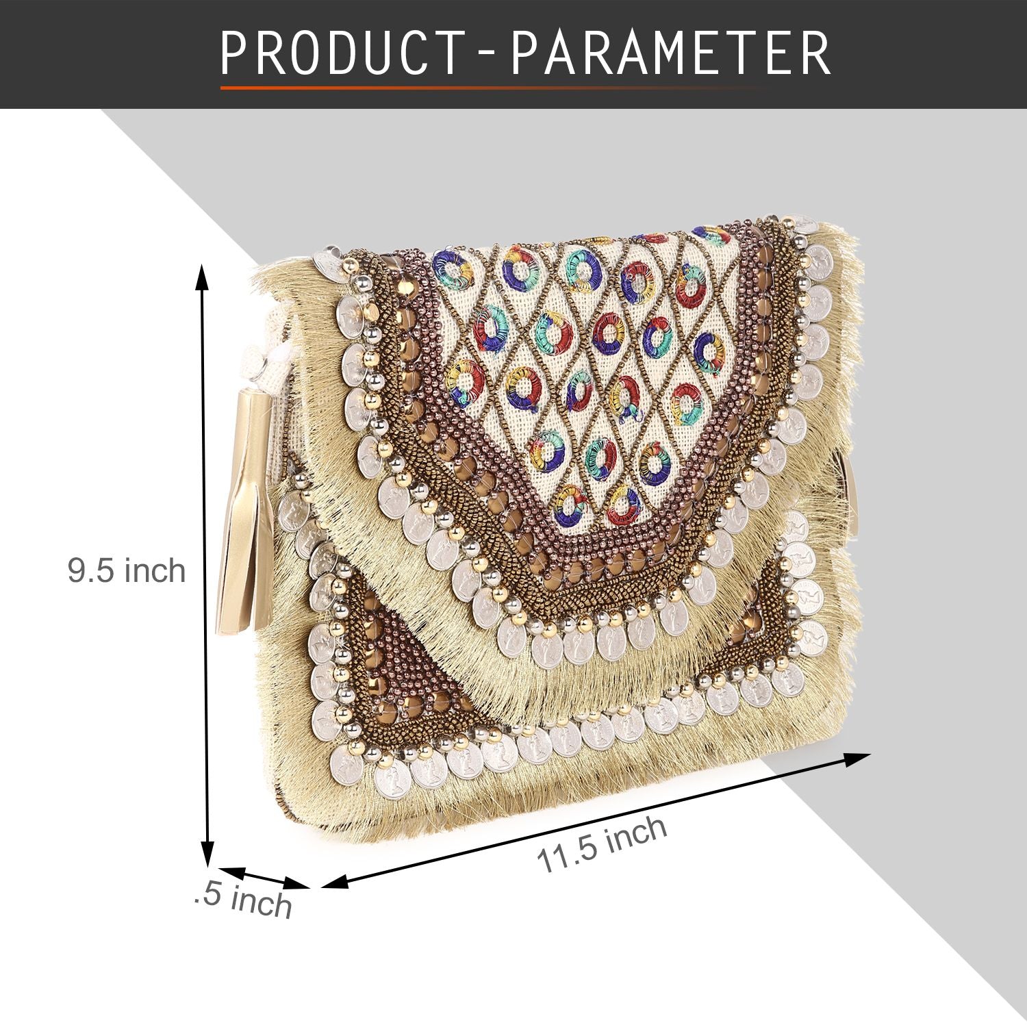 Swisni Banjara Boho Bag - SWIS-417 - Detail View 2