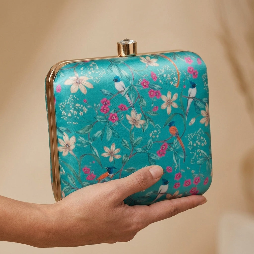 Swisni Premium Printed Clutch Bag for Women | Ethnic Evening Purse | Party Handbag | SWIS-420