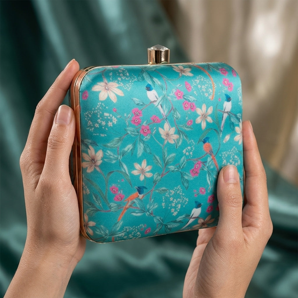 Swisni Premium Printed Clutch Bag for Women | Ethnic Evening Purse | Party Handbag | SWIS-420