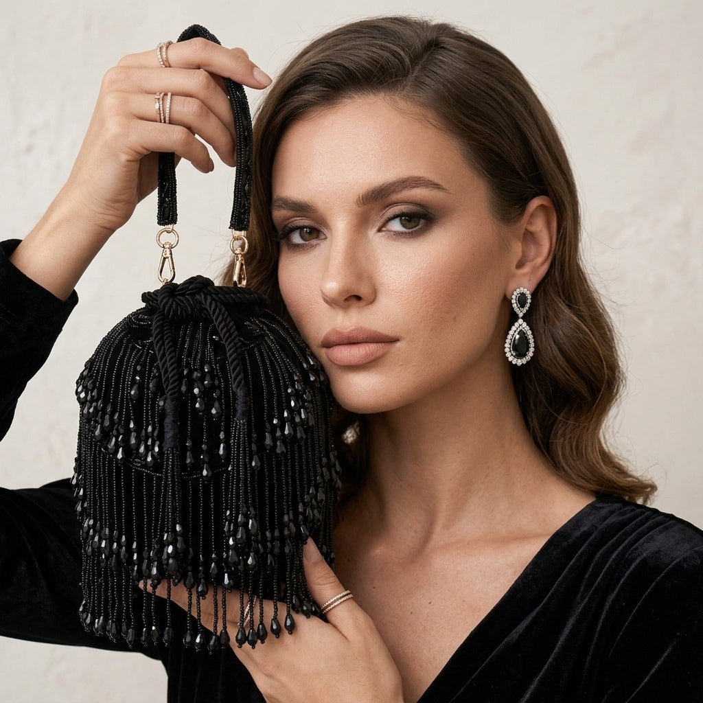 Swisni Luxury Hand-Embellished Wedding Potli Bag | SWIS-422