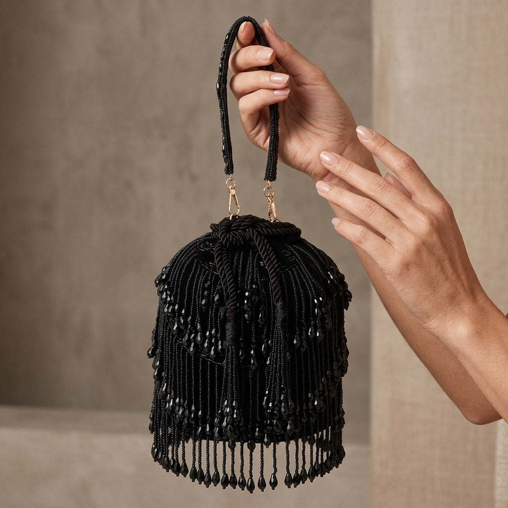 Swisni Luxury Hand-Embellished Wedding Potli Bag | SWIS-422
