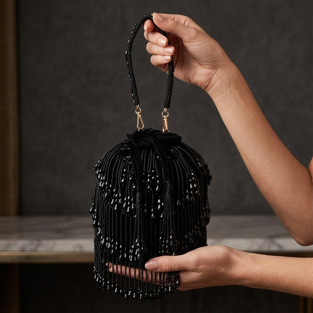 Swisni Luxury Hand-Embellished Wedding Potli Bag | SWIS-422