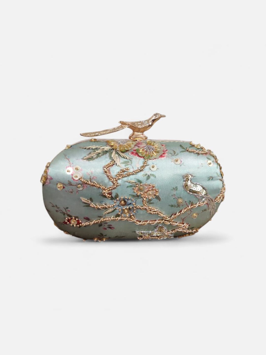 Swisni Printed Embroidery Clutch - SWIS-4351 - Detail View 2