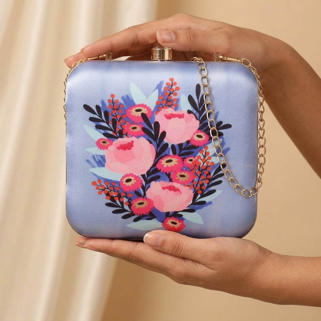 Swisni Premium Printed Clutch Bag for Women | Ethnic Evening Purse | Party Handbag | SWIS-435