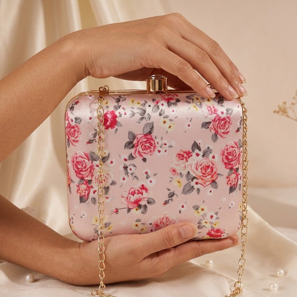 Swisni Premium Printed Clutch Bag for Women | Ethnic Evening Purse | Party Handbag | Pre-Order | SWIS-436