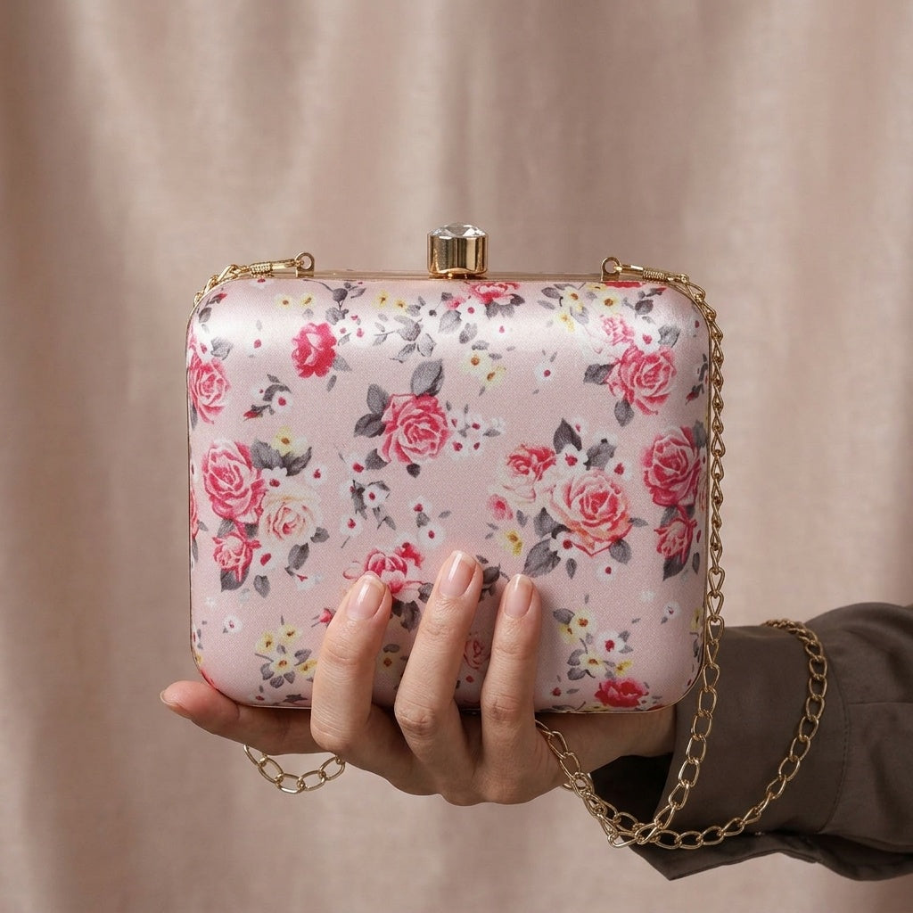 Swisni Premium Printed Clutch Bag for Women | Ethnic Evening Purse | Party Handbag | Pre-Order | SWIS-436