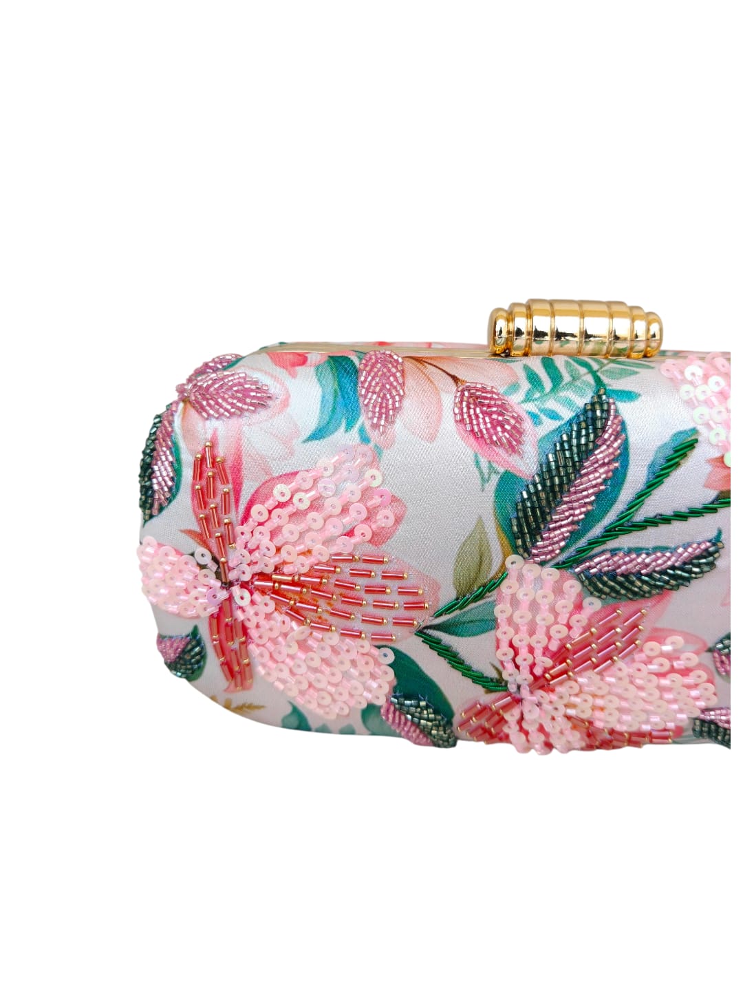 Swisni Printed Embroidery Clutch - SWIS-4394 - Detail View 4