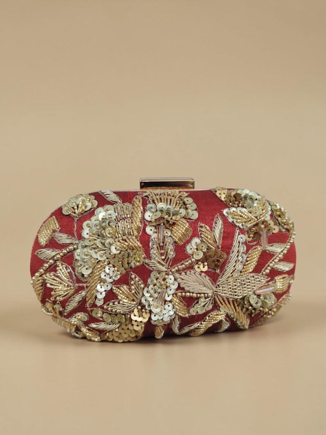 Swisni Luxury Hand-Embroidered Designer Clutch Bag | SWIS-4416