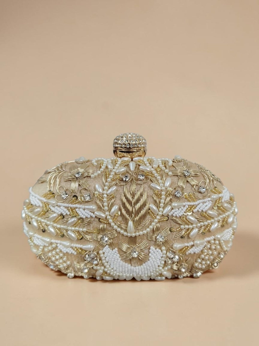 Swisni Luxury Hand-Embroidered Designer Clutch Bag | SWIS-4417