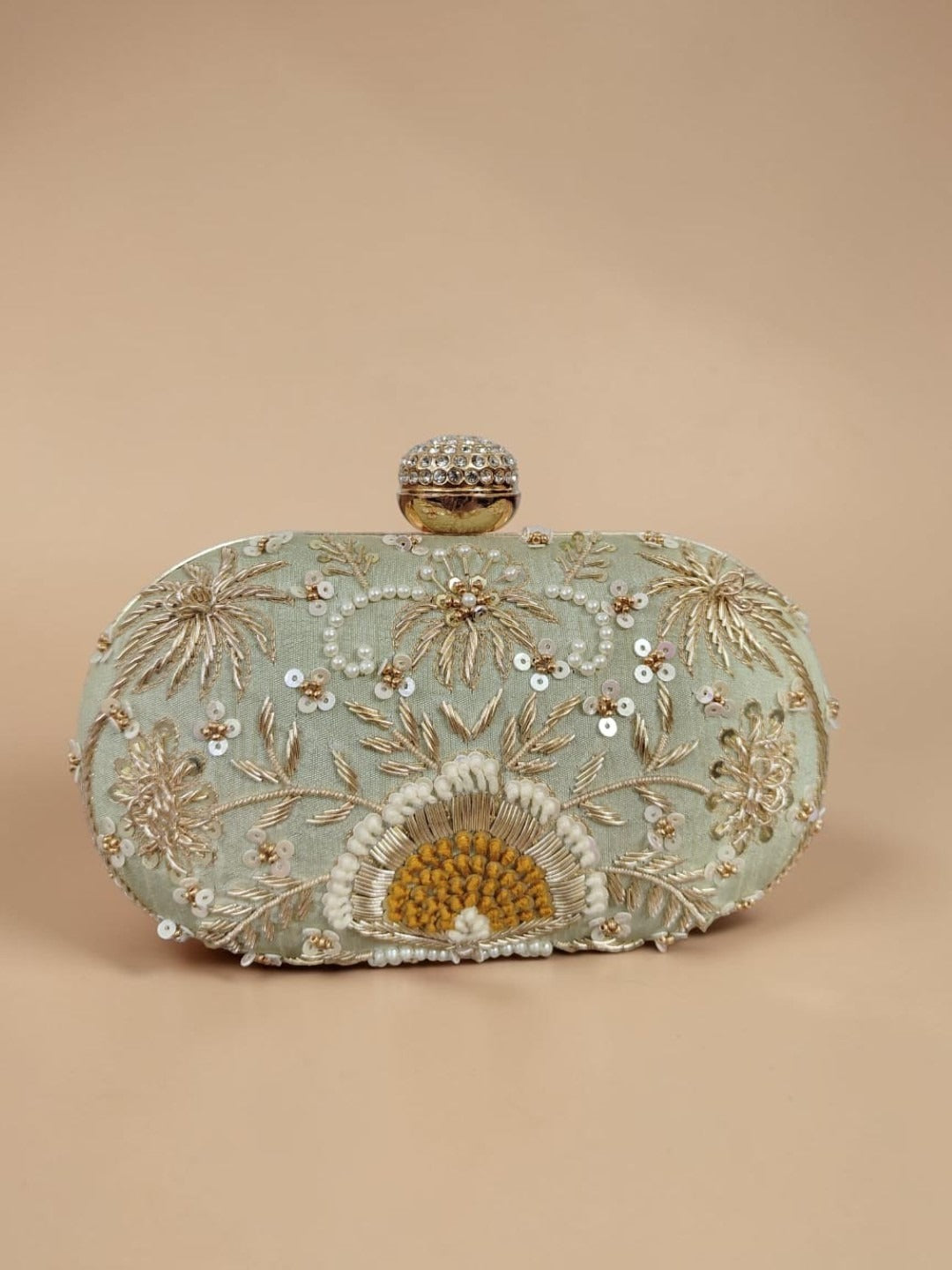 Swisni Luxury Hand-Embroidered Designer Clutch Bag | SWIS-4428