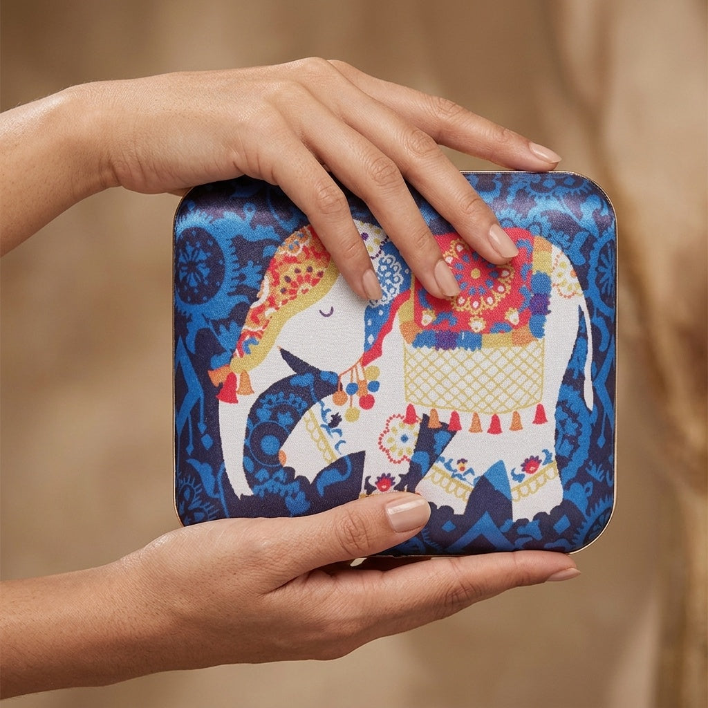 Samaira — Satin Printed Clutch