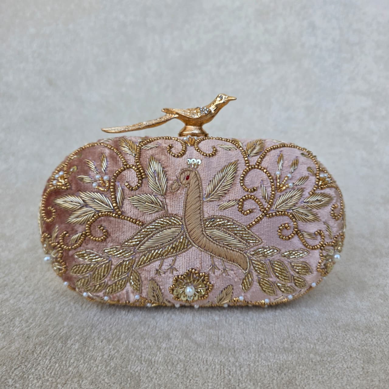 Swisni Luxury Hand-Embroidered Designer Clutch Bag | SWIS-4487