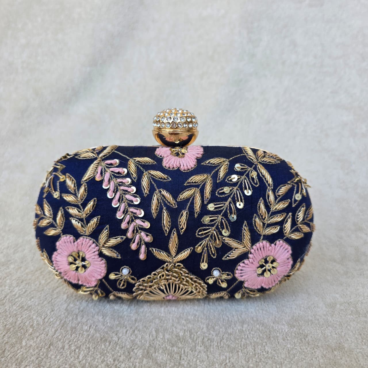 Swisni Luxury Hand-Embroidered Designer Clutch Bag | SWIS-4488