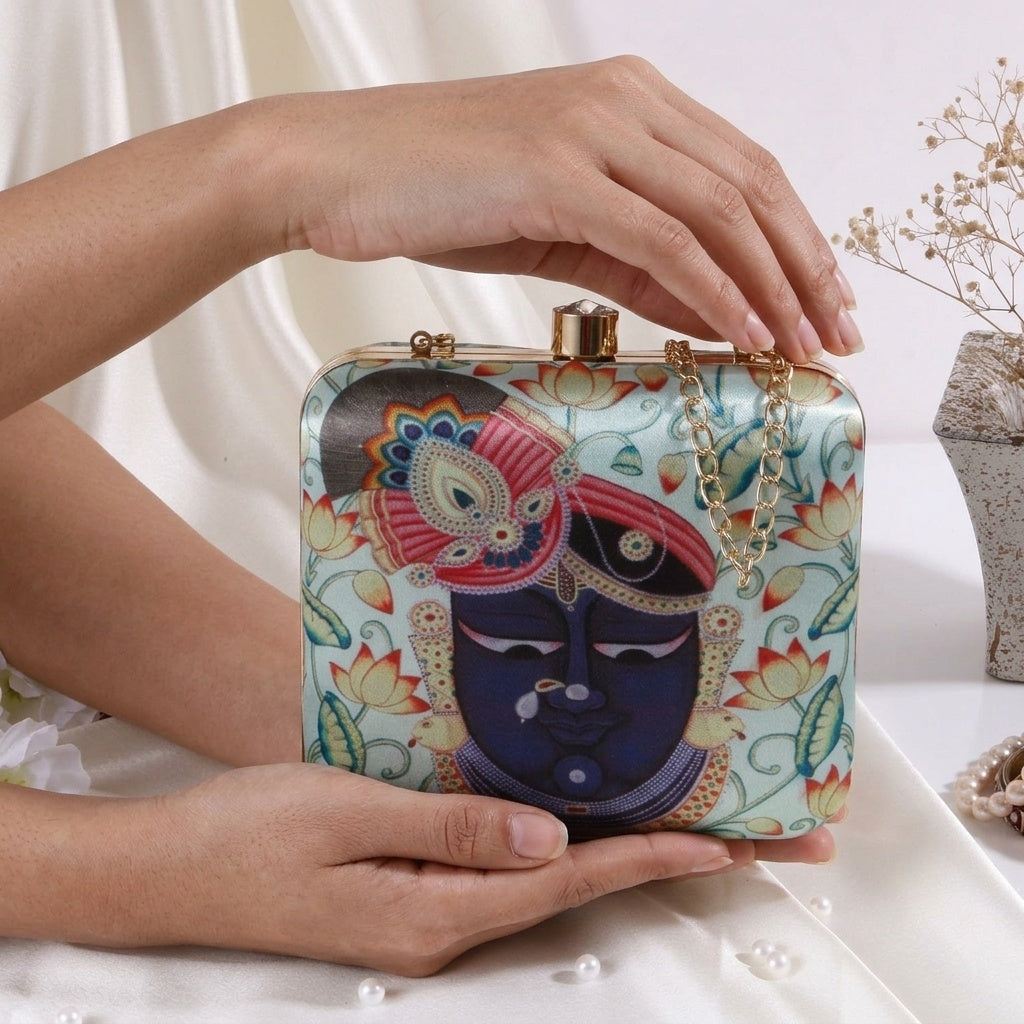 Swisni Premium Printed Clutch Bag for Women | Ethnic Evening Purse | Party Handbag | SWIS-449