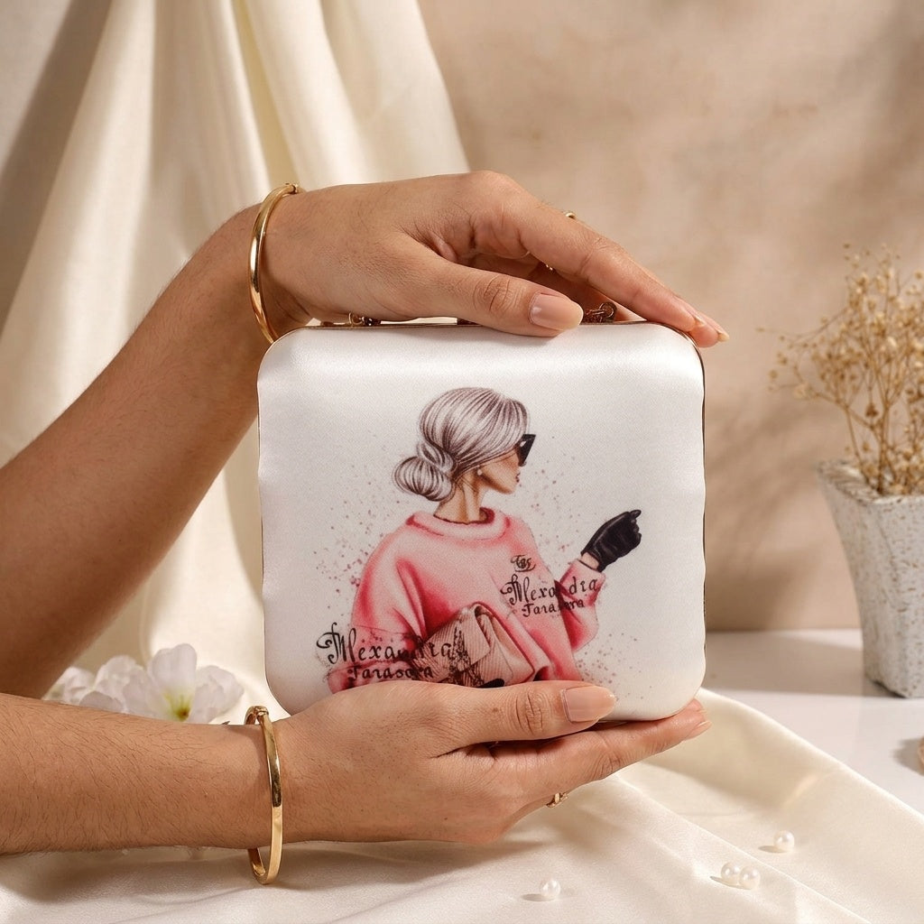 Swisni Premium Printed Clutch Bag for Women | Ethnic Evening Purse | Party Handbag | SWIS-450