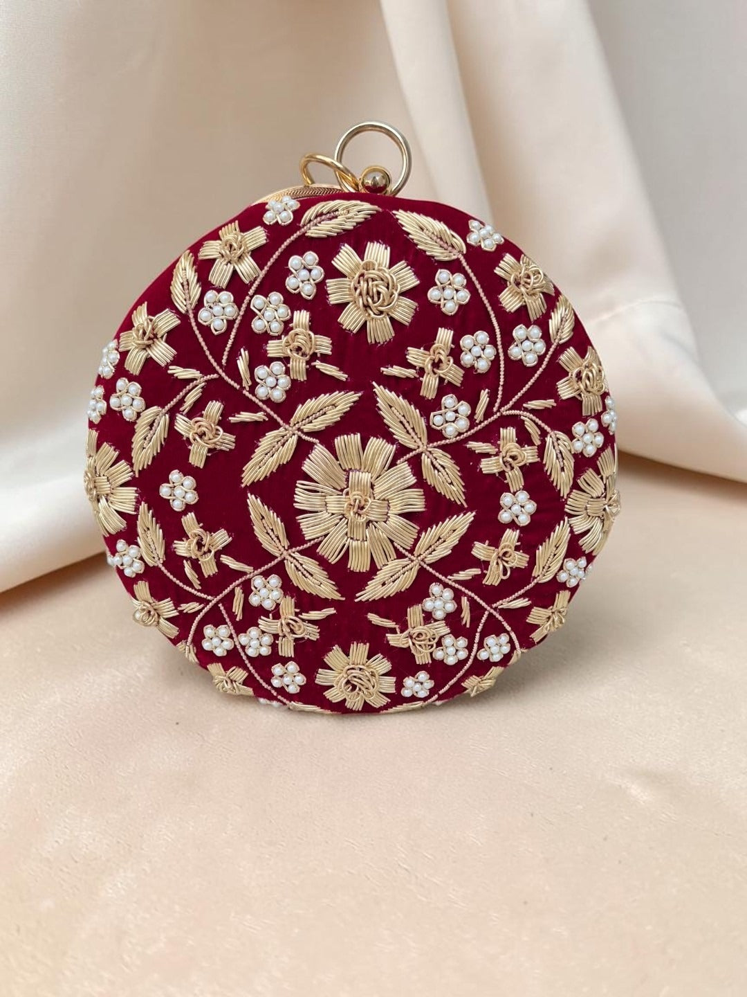 Swisni Luxury Hand-Embroidered Designer Clutch Bag | SWIS-4519