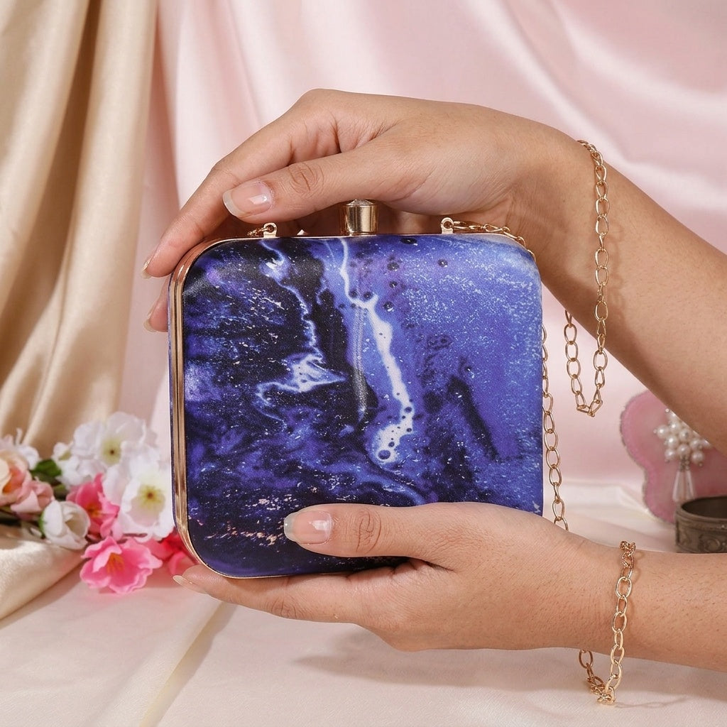 Swisni Premium Printed Clutch Bag for Women | Ethnic Evening Purse | Party Handbag | SWIS-452