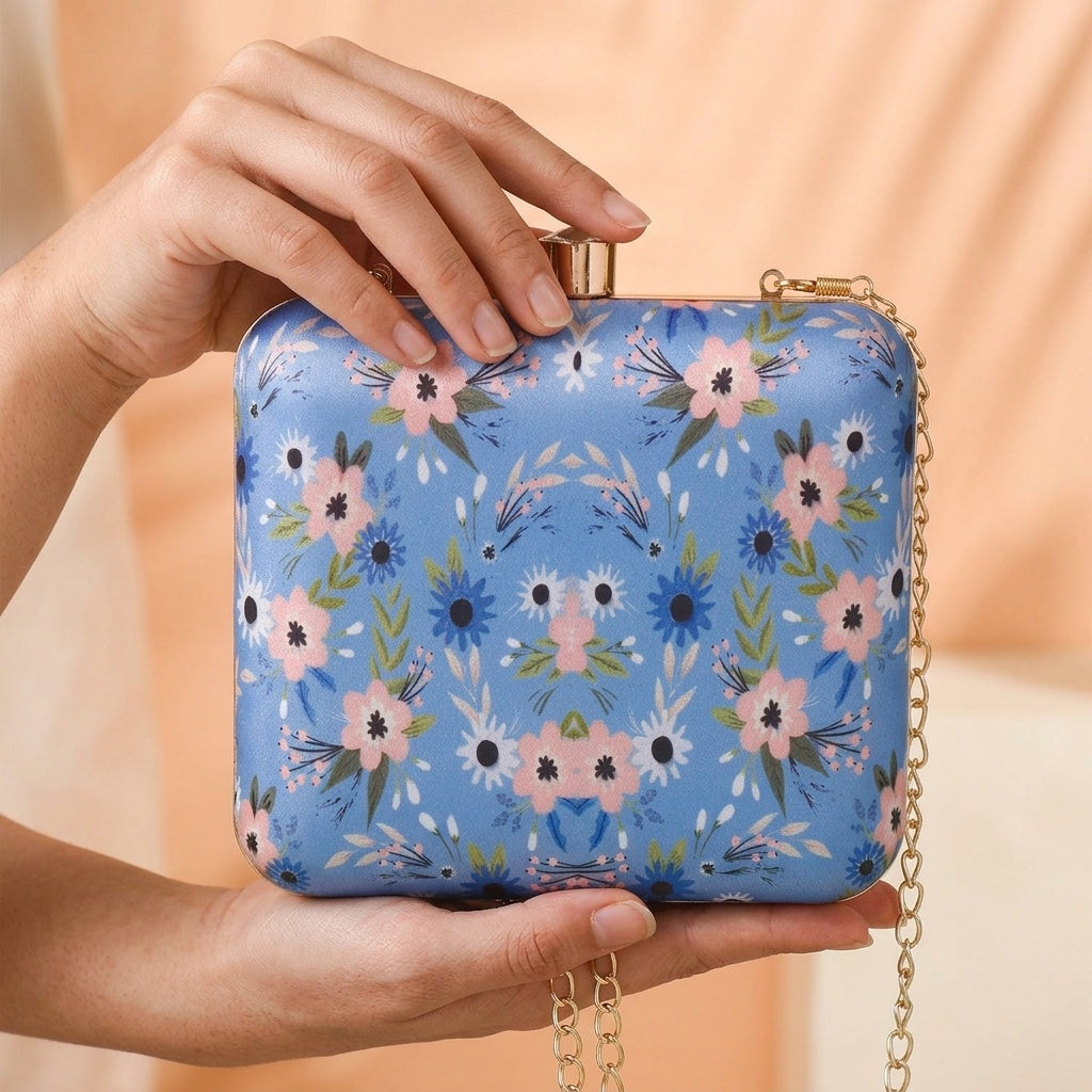 Swisni Premium Printed Clutch Bag for Women | Ethnic Evening Purse | Party Handbag | SWIS-453