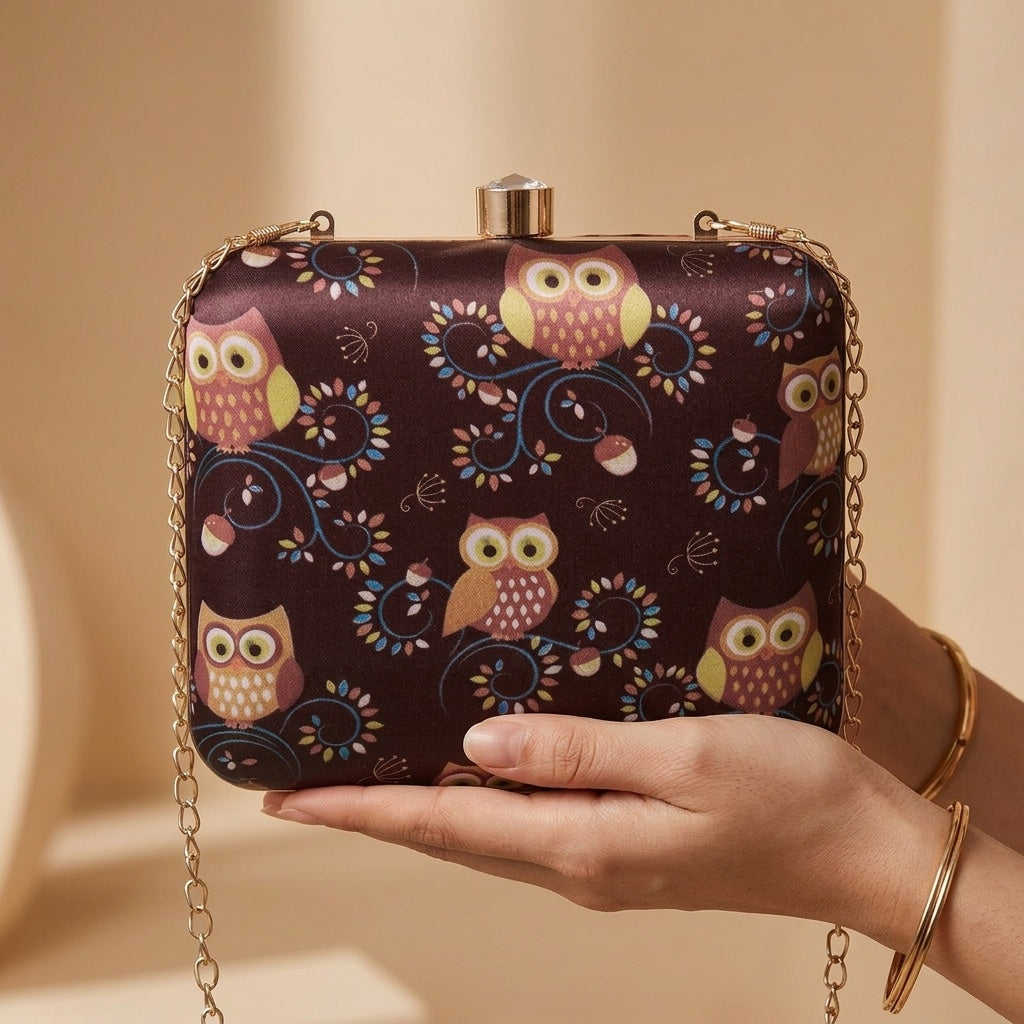 Swisni Premium Printed Clutch Bag for Women | Ethnic Evening Purse | Party Handbag | SWIS-461