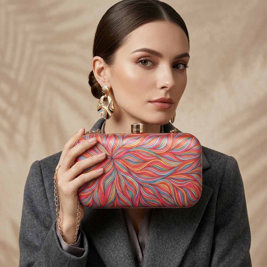 Swisni Premium Printed Luxury Clutch Bag | SWIS-468