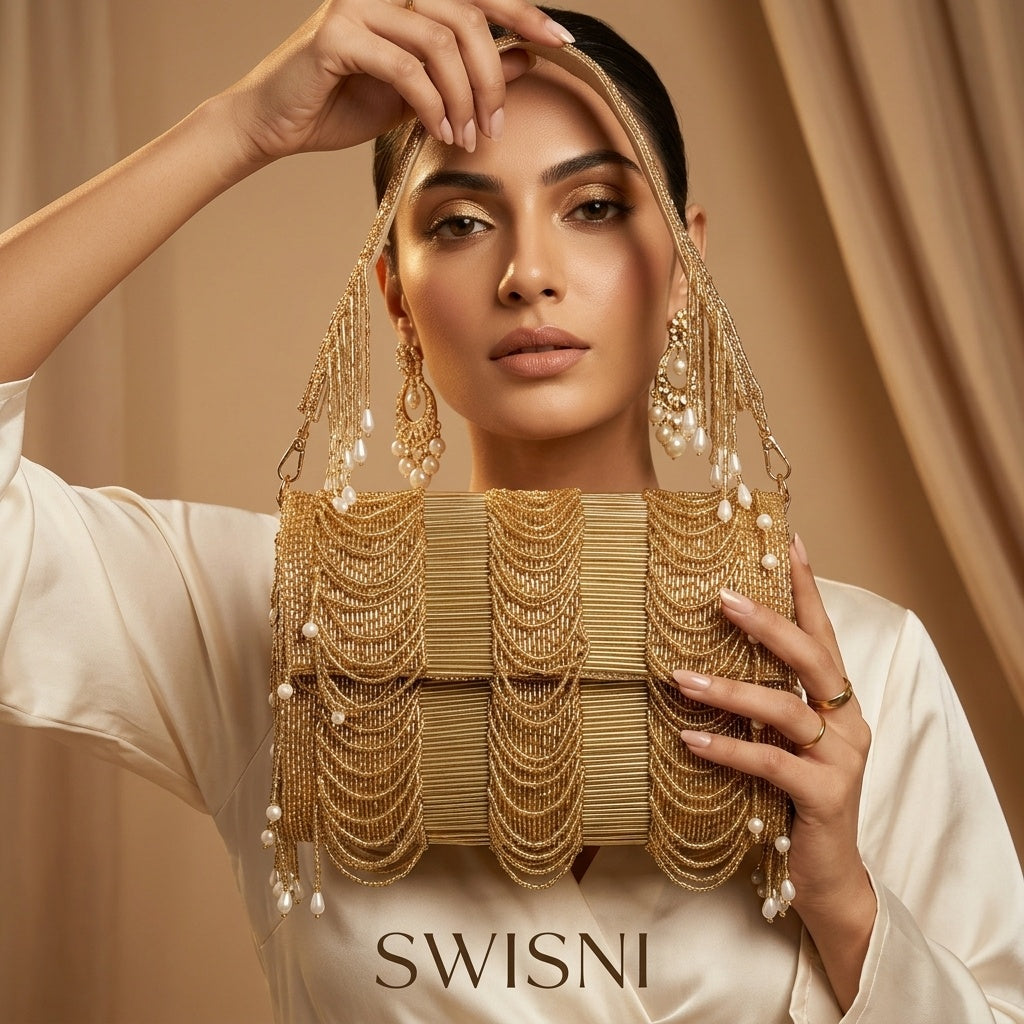 Tanisha Golden — Raw Silk Flap Bag