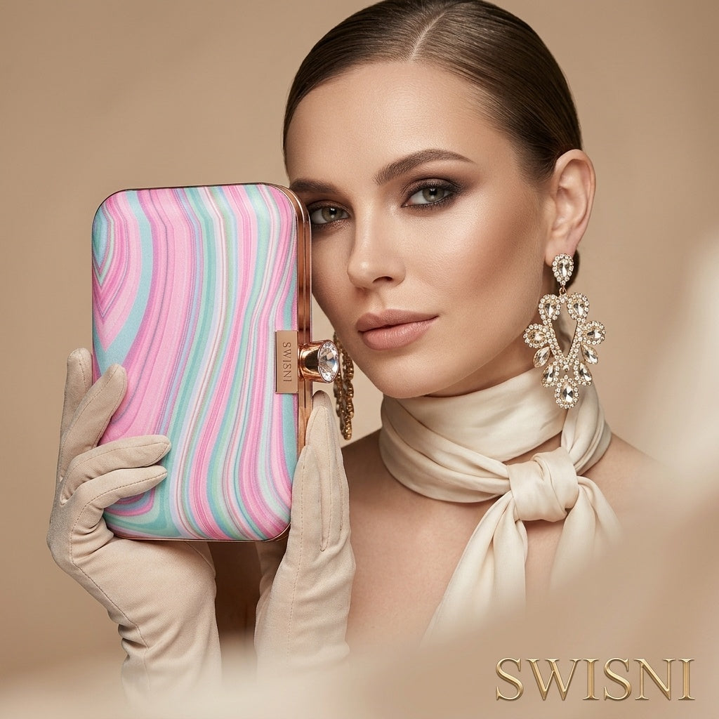 Swisni Premium Printed Luxury Clutch Bag | SWIS-536