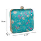 Floral green Print Square Box Clutch for Women & Girls