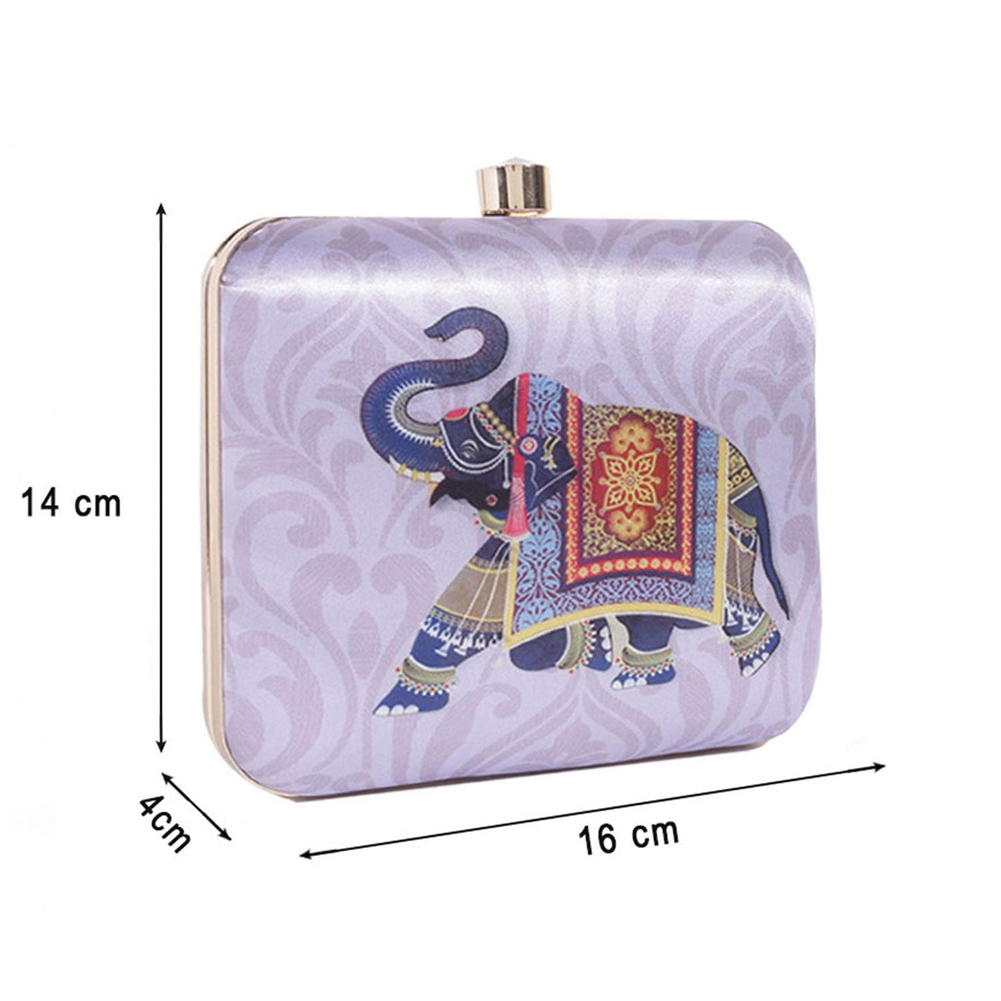 Animal Digital printed square box clutch