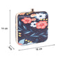 Daisy Satin Flowery Digital Print Square Box Clutch  for Women & Girls