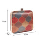 Organic Pattern Satin Printed Square Clutch