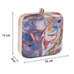 Stylish Satin Digital Print Sqaure Box Clutch   for Women & Girls