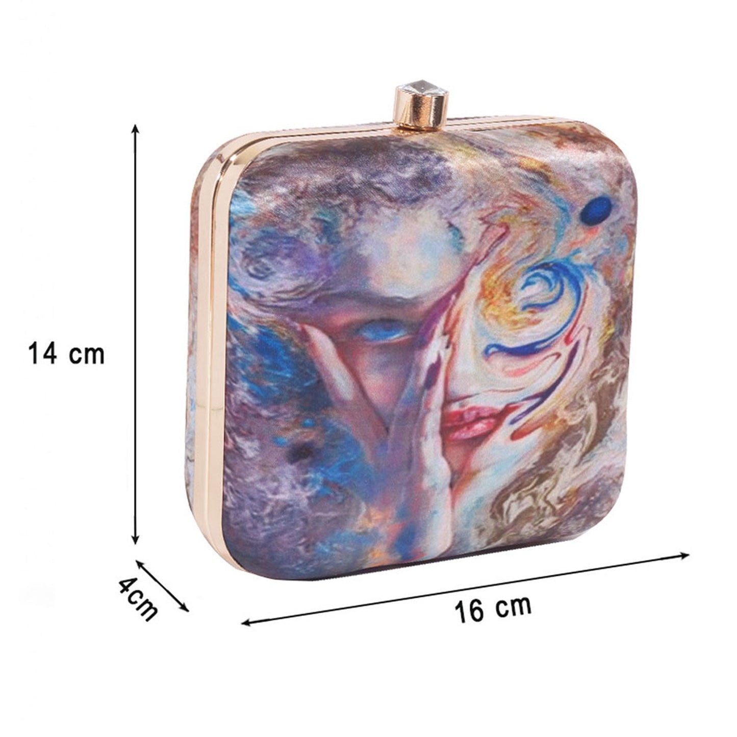 Printed lady clutch bag