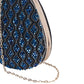 Elegant almond shape blue embelishmet clutch