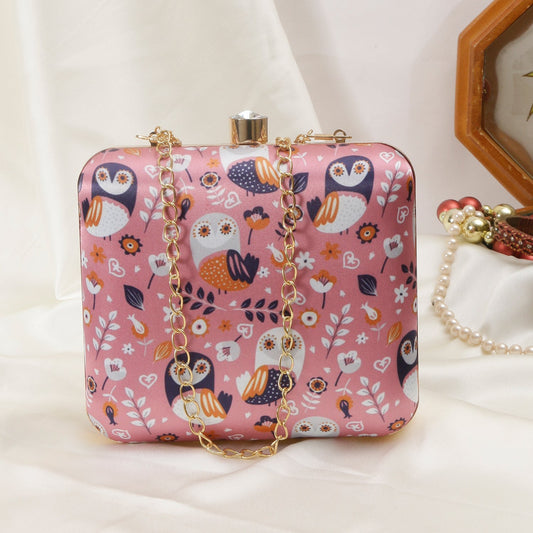 Stylish Printed Box Clutch For Girls And Women