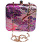 Sober Macro Flower Print Box Clutch  for Women & Girls