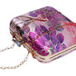 Sober Macro Flower Print Box Clutch  for Women & Girls