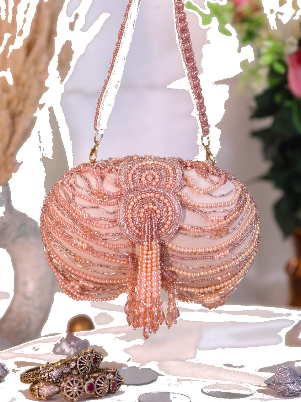 Swisni Luxury Hand-Embroidered Designer Clutch Bag | SWIS-2066
