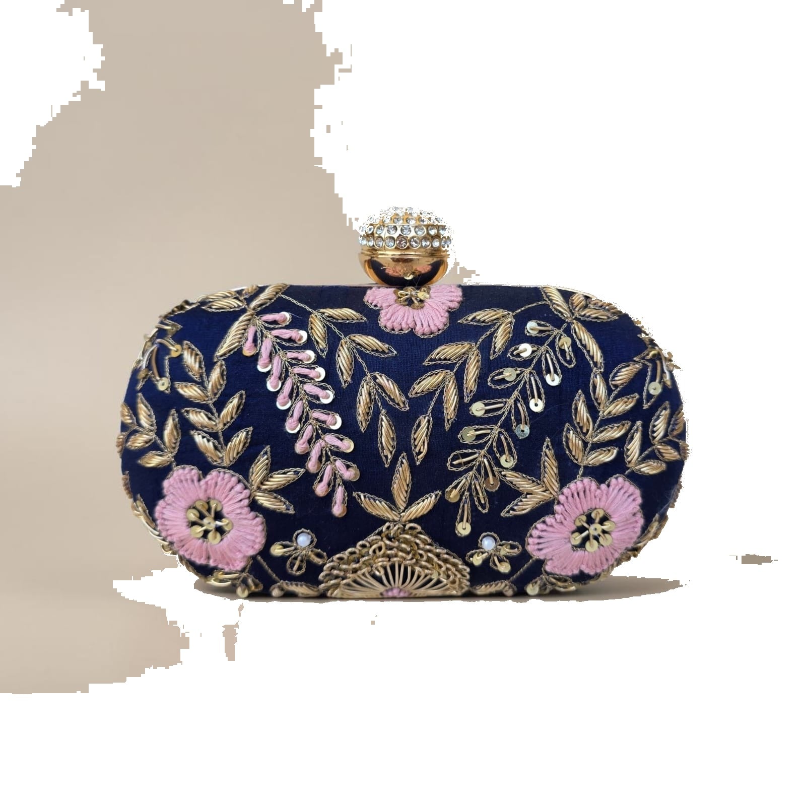 Swisni Luxury Hand-Embroidered Designer Clutch Bag | SWIS-4391