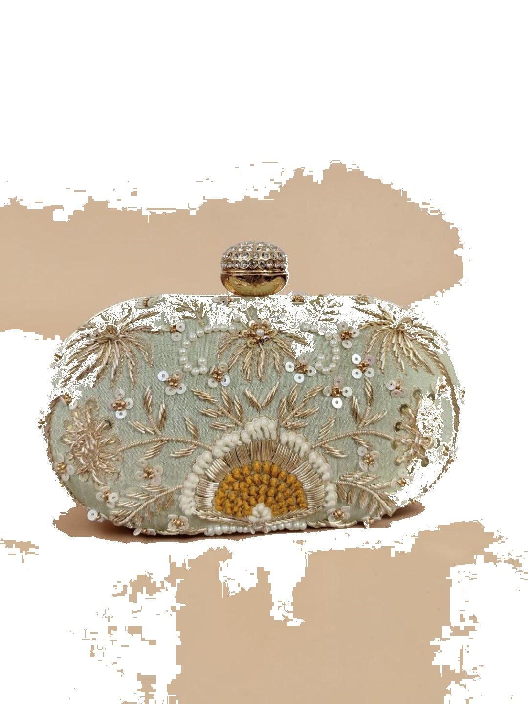 Swisni Luxury Hand-Embroidered Designer Clutch Bag | SWIS-4428