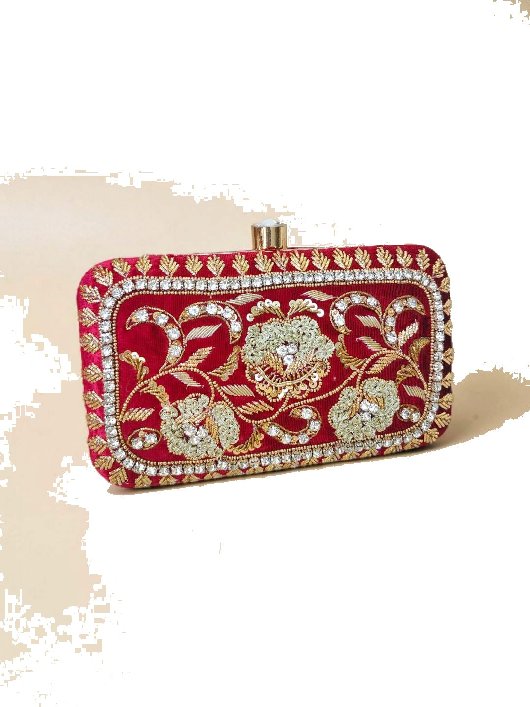 Swisni Luxury Hand-Embroidered Designer Clutch Bag | SWIS-4432
